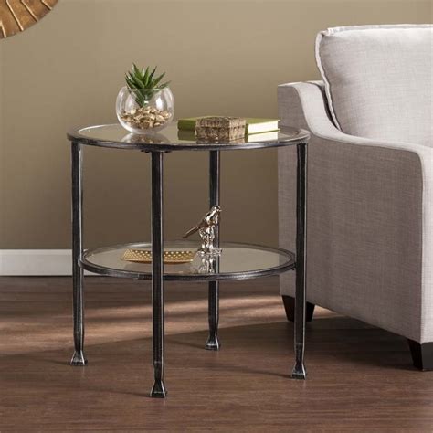 black box with hinge end tables metal base|black and white end table.